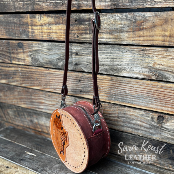 Aztec Feather Round Bag